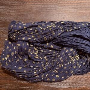 Chic Navy and Gold Women's Scarf